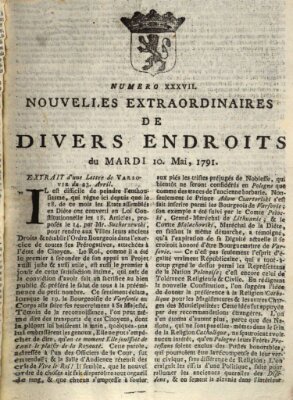 Nouvelles extraordinaires de divers endroits Dienstag 10. Mai 1791