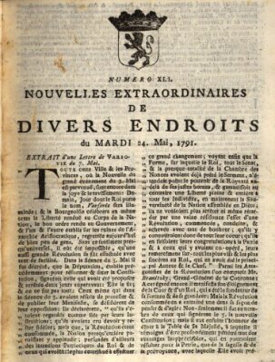 Nouvelles extraordinaires de divers endroits Dienstag 24. Mai 1791