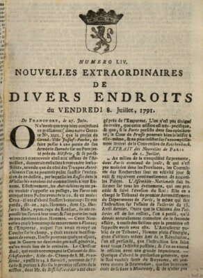 Nouvelles extraordinaires de divers endroits Freitag 8. Juli 1791