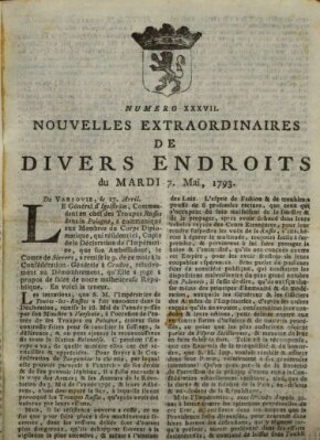 Nouvelles extraordinaires de divers endroits Dienstag 7. Mai 1793