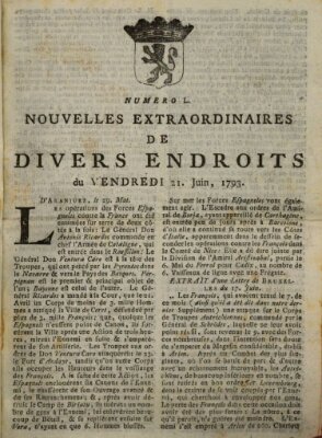 Nouvelles extraordinaires de divers endroits Freitag 21. Juni 1793