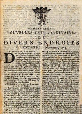 Nouvelles extraordinaires de divers endroits Freitag 1. November 1793