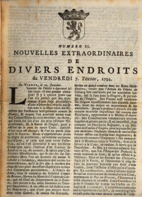 Nouvelles extraordinaires de divers endroits Freitag 7. Februar 1794