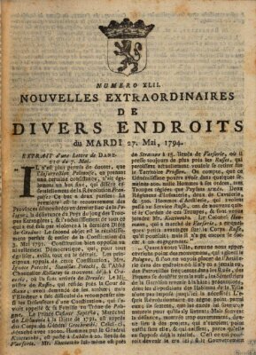 Nouvelles extraordinaires de divers endroits Dienstag 27. Mai 1794