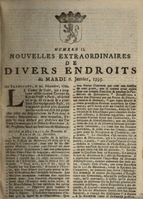 Nouvelles extraordinaires de divers endroits Dienstag 6. Januar 1795