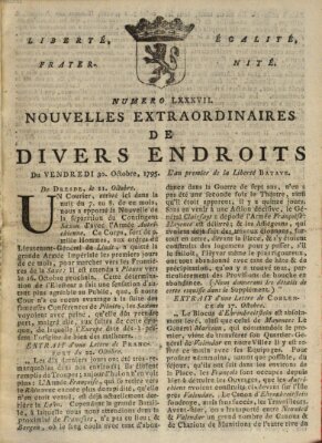 Nouvelles extraordinaires de divers endroits Freitag 30. Oktober 1795