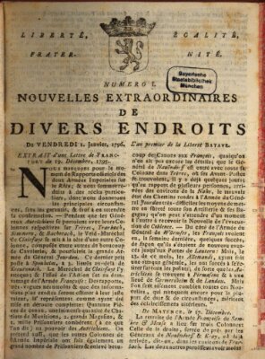 Nouvelles extraordinaires de divers endroits Freitag 1. Januar 1796