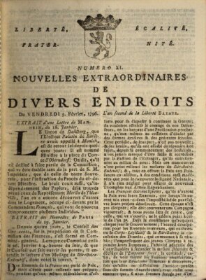 Nouvelles extraordinaires de divers endroits Freitag 5. Februar 1796