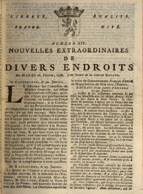 Nouvelles extraordinaires de divers endroits Montag 15. Februar 1796
