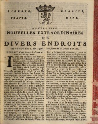 Nouvelles extraordinaires de divers endroits Freitag 6. Mai 1796