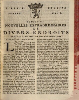 Nouvelles extraordinaires de divers endroits Dienstag 24. Mai 1796