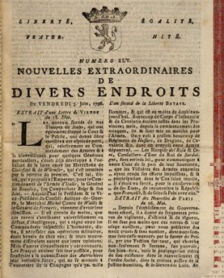 Nouvelles extraordinaires de divers endroits Freitag 3. Juni 1796