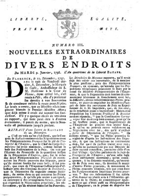 Nouvelles extraordinaires de divers endroits Dienstag 9. Januar 1798