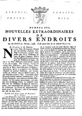 Nouvelles extraordinaires de divers endroits Dienstag 27. Februar 1798