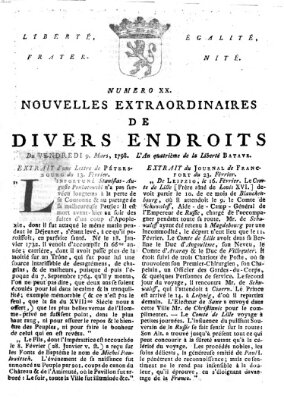 Nouvelles extraordinaires de divers endroits Freitag 9. März 1798