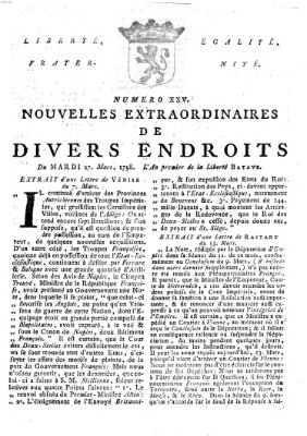 Nouvelles extraordinaires de divers endroits Dienstag 27. März 1798