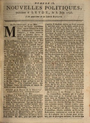 Nouvelles politiques (Nouvelles extraordinaires de divers endroits) Freitag 8. Juni 1798