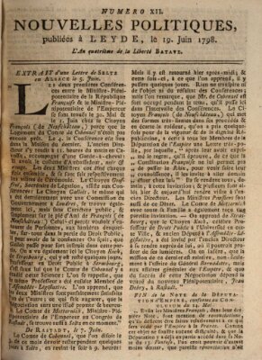 Nouvelles politiques (Nouvelles extraordinaires de divers endroits) Dienstag 19. Juni 1798