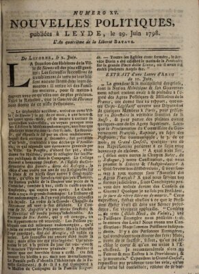 Nouvelles politiques (Nouvelles extraordinaires de divers endroits) Freitag 29. Juni 1798