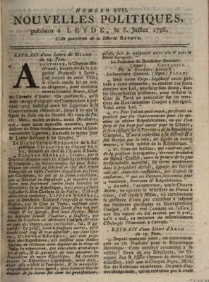 Nouvelles politiques (Nouvelles extraordinaires de divers endroits) Freitag 6. Juli 1798