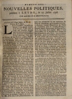Nouvelles politiques (Nouvelles extraordinaires de divers endroits) Freitag 27. Juli 1798