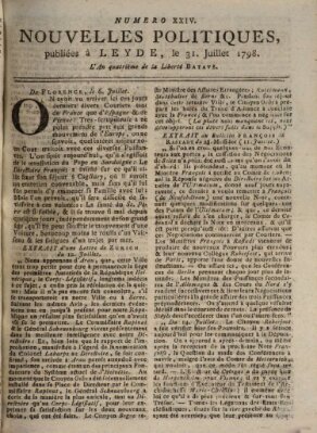 Nouvelles politiques (Nouvelles extraordinaires de divers endroits) Dienstag 31. Juli 1798