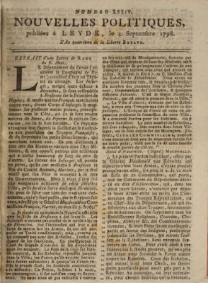 Nouvelles politiques (Nouvelles extraordinaires de divers endroits) Dienstag 4. September 1798