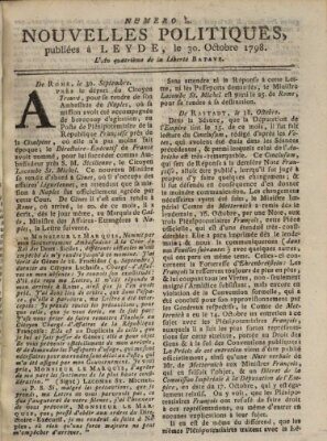 Nouvelles politiques (Nouvelles extraordinaires de divers endroits) Dienstag 30. Oktober 1798