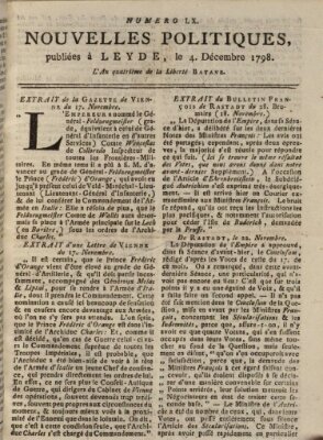 Nouvelles politiques (Nouvelles extraordinaires de divers endroits) Dienstag 4. Dezember 1798