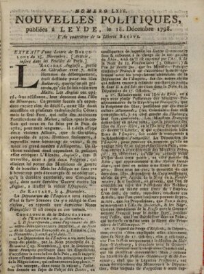 Nouvelles politiques (Nouvelles extraordinaires de divers endroits) Dienstag 18. Dezember 1798