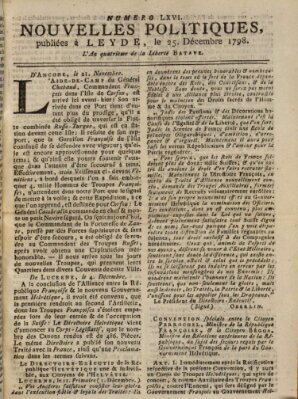 Nouvelles politiques (Nouvelles extraordinaires de divers endroits) Dienstag 25. Dezember 1798