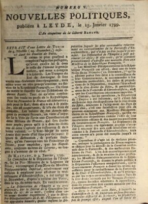 Nouvelles politiques (Nouvelles extraordinaires de divers endroits) Dienstag 15. Januar 1799