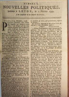 Nouvelles politiques (Nouvelles extraordinaires de divers endroits) Freitag 1. Februar 1799