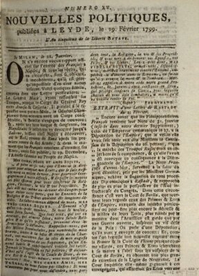 Nouvelles politiques (Nouvelles extraordinaires de divers endroits) Dienstag 19. Februar 1799