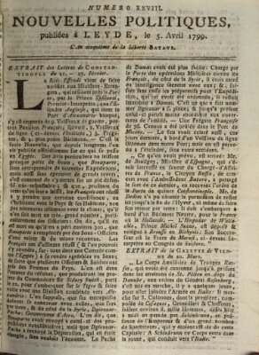 Nouvelles politiques (Nouvelles extraordinaires de divers endroits) Freitag 5. April 1799