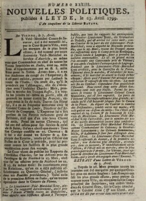 Nouvelles politiques (Nouvelles extraordinaires de divers endroits) Dienstag 23. April 1799