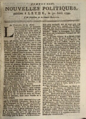 Nouvelles politiques (Nouvelles extraordinaires de divers endroits) Dienstag 30. April 1799