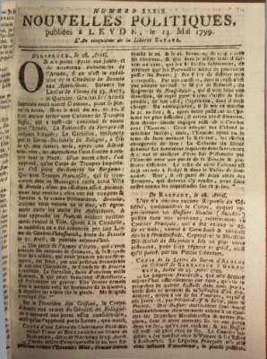 Nouvelles politiques (Nouvelles extraordinaires de divers endroits) Dienstag 14. Mai 1799