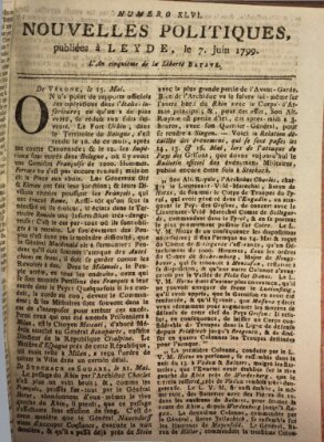 Nouvelles politiques (Nouvelles extraordinaires de divers endroits) Freitag 7. Juni 1799