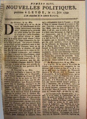 Nouvelles politiques (Nouvelles extraordinaires de divers endroits) Dienstag 11. Juni 1799