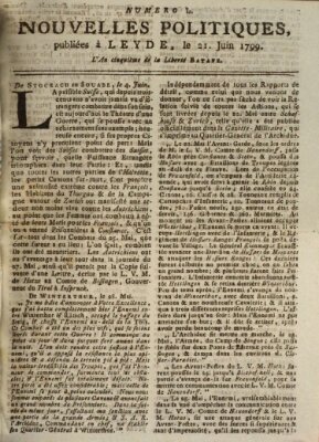 Nouvelles politiques (Nouvelles extraordinaires de divers endroits) Freitag 21. Juni 1799