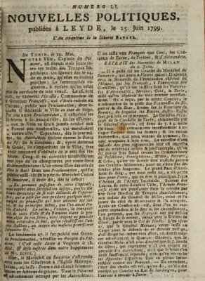 Nouvelles politiques (Nouvelles extraordinaires de divers endroits) Dienstag 25. Juni 1799