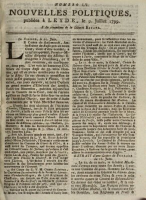 Nouvelles politiques (Nouvelles extraordinaires de divers endroits) Dienstag 9. Juli 1799