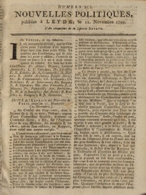Nouvelles politiques (Nouvelles extraordinaires de divers endroits) Dienstag 12. November 1799