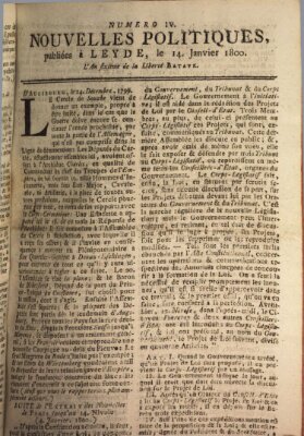 Nouvelles politiques (Nouvelles extraordinaires de divers endroits) Dienstag 14. Januar 1800