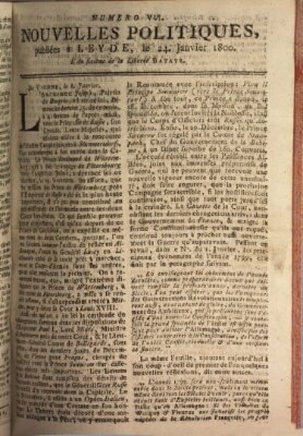 Nouvelles politiques (Nouvelles extraordinaires de divers endroits) Freitag 24. Januar 1800