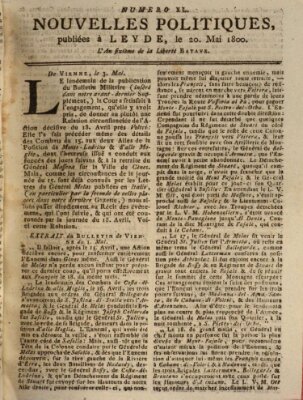 Nouvelles politiques (Nouvelles extraordinaires de divers endroits) Dienstag 20. Mai 1800