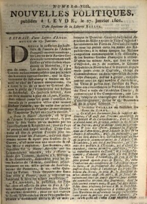 Nouvelles politiques (Nouvelles extraordinaires de divers endroits) Dienstag 27. Januar 1801