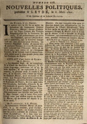 Nouvelles politiques (Nouvelles extraordinaires de divers endroits) Freitag 6. März 1801