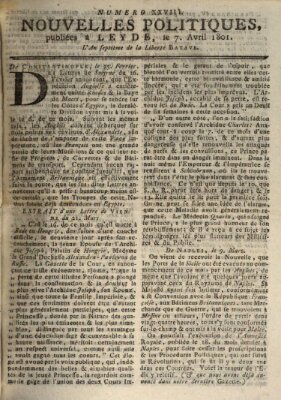 Nouvelles politiques (Nouvelles extraordinaires de divers endroits) Dienstag 7. April 1801